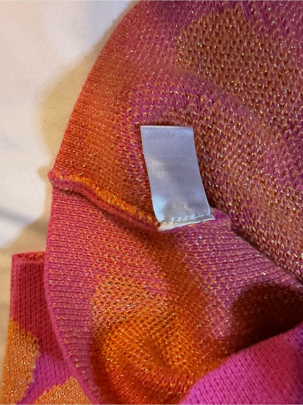 DAVI & DANI Pink Sweater with Orange Floral Appliqué - Picture 3 of 4